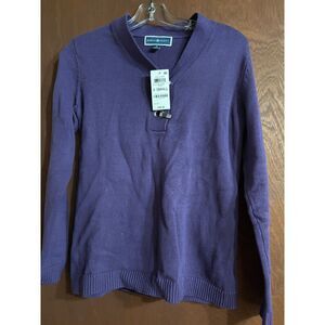 NWT Karen Scott purple pullover Women's Size XS